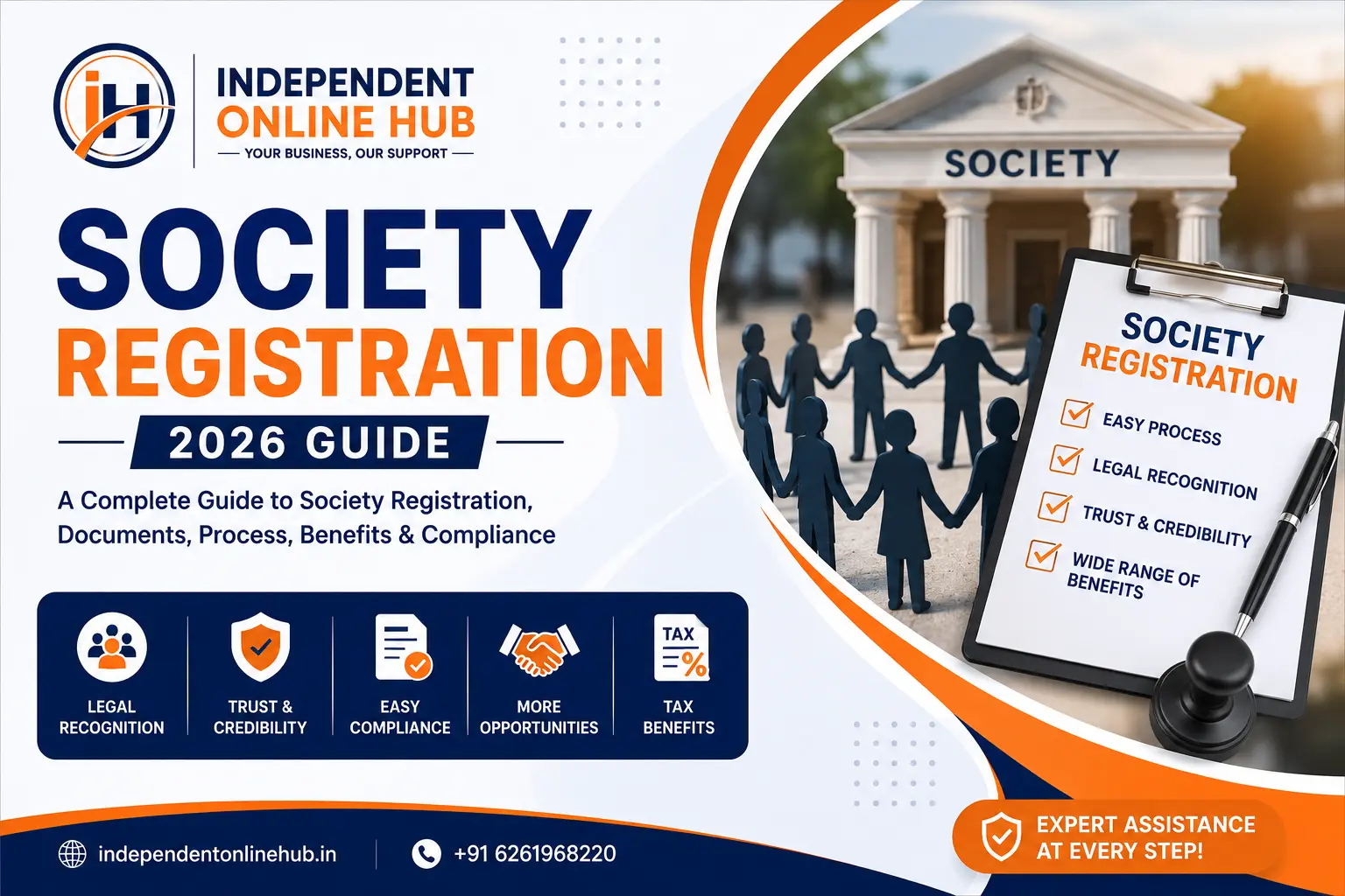 Society Registration Kaise Kare? पूरी प्रक्रिया, दस्तावेज़, पात्रता, फीस और फायदे (2026 Guide)