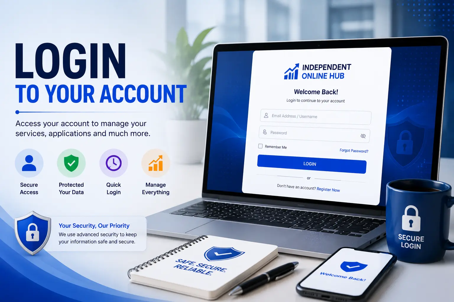 Independent Online Hub Secure User Login Portal